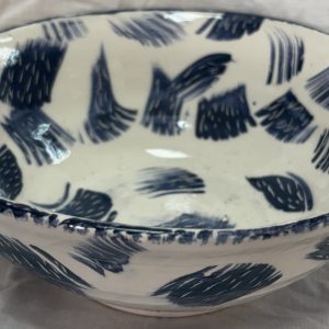 Tazón grande en azul y blanco